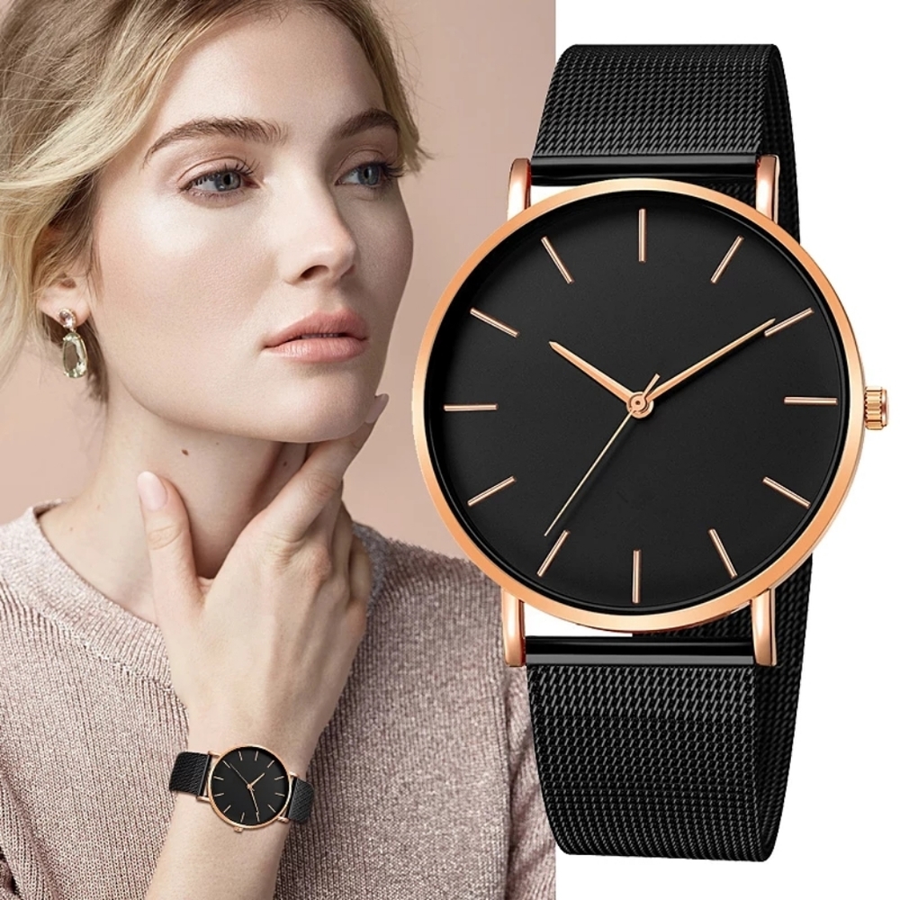 Stunning mesh minimalist watch